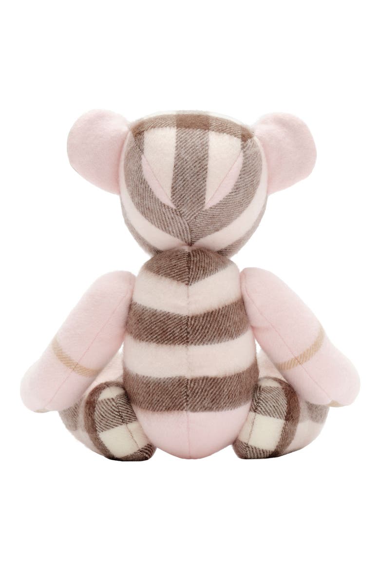 Check Cashmere Collectible Bear, Alternate, color, BOW PINK