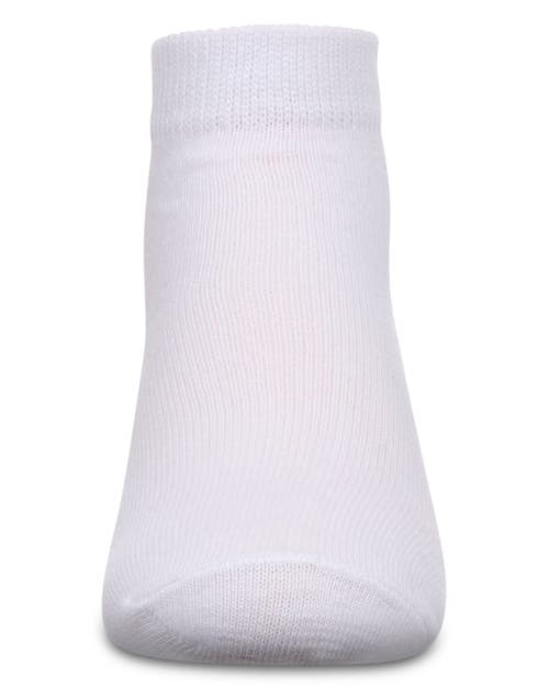 Memoi Unisex Cotton Blend Mid-cut Socks 3-pack In White