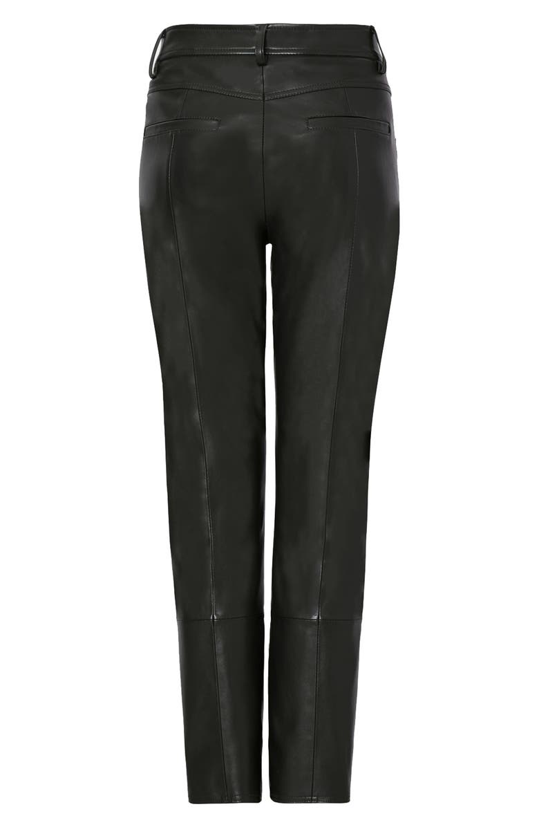 Milly Rue Faux Leather Pants, Alternate, color, 