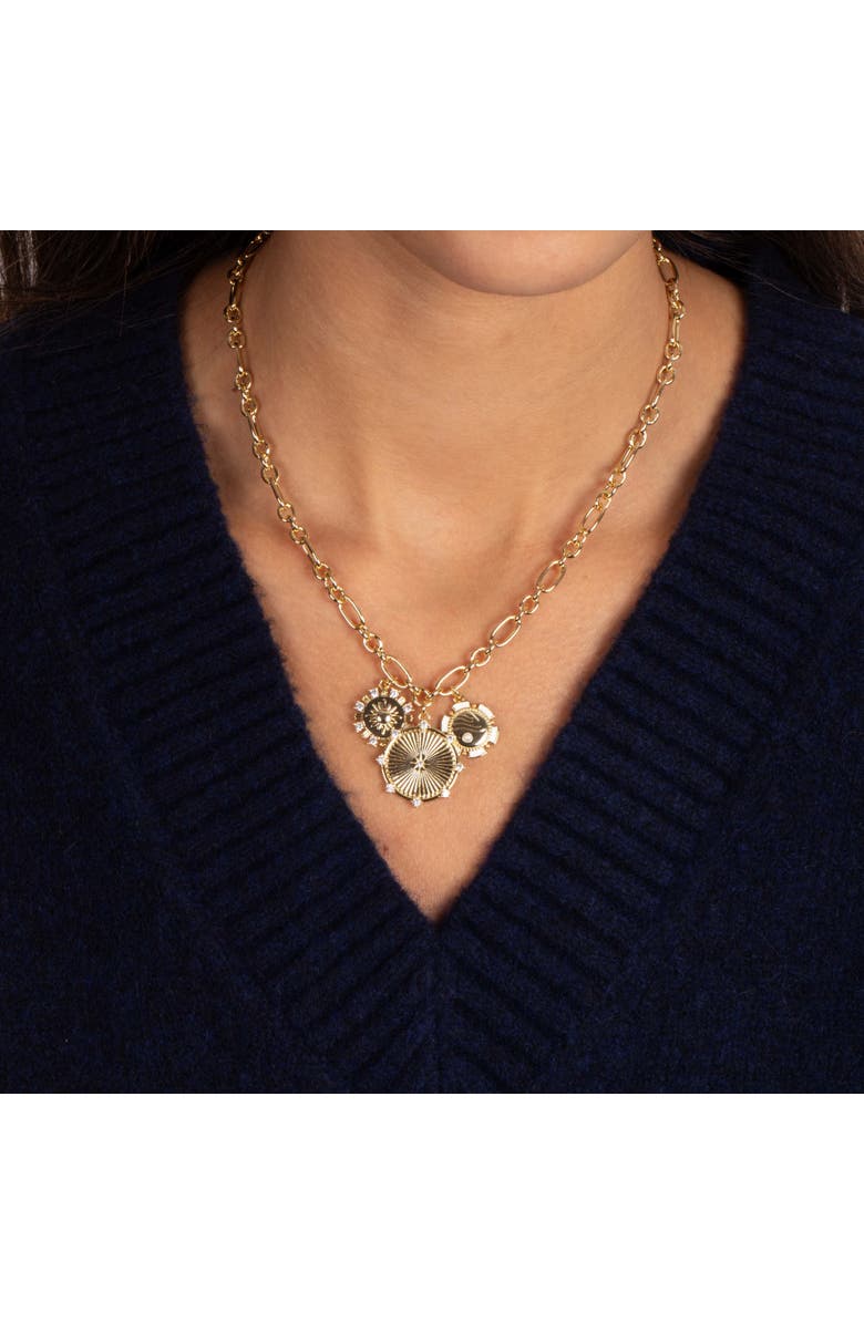 BY ADINA EDEN Coin Medallion Drop Necklace, Alternate, color, 