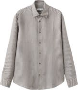 MANGO Stripe Button-Up Shirt