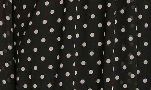 Tommy Hilfiger Sleeveless Polka Dot Maxi Dress In Black/ivory