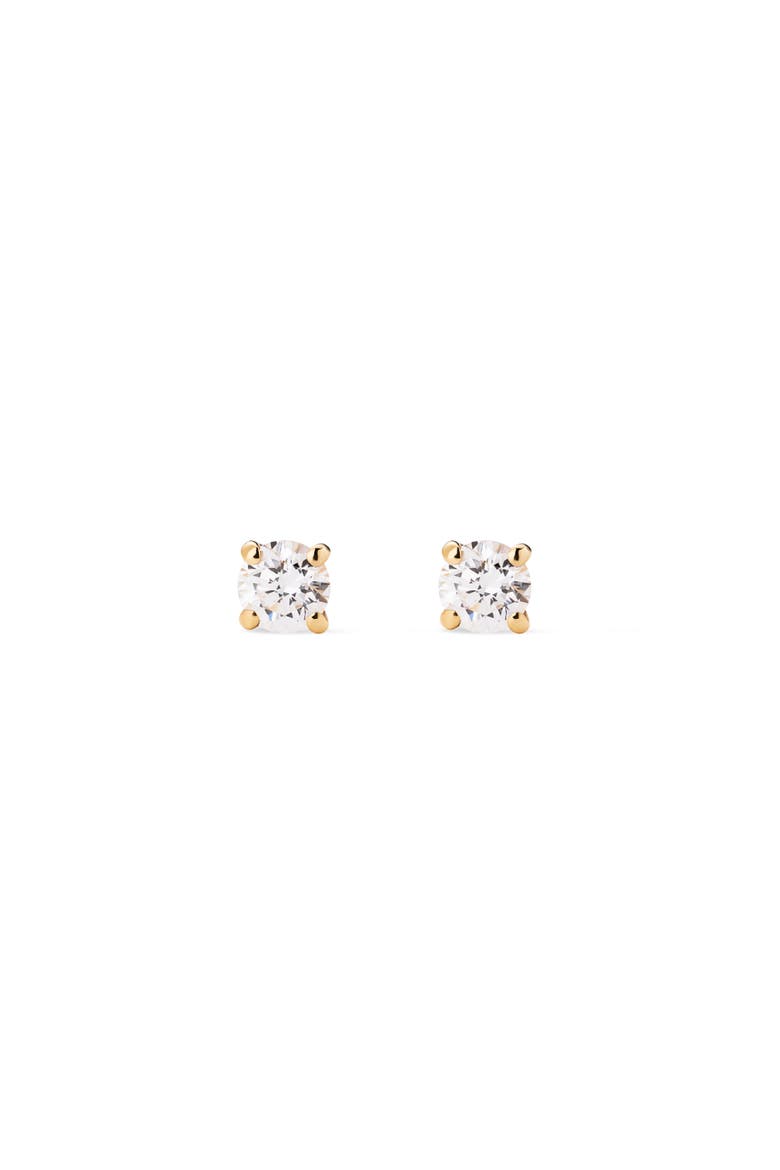 Lab Grown Diamond Earrings - Gold Small Diamond Studs, Main, color, Gold