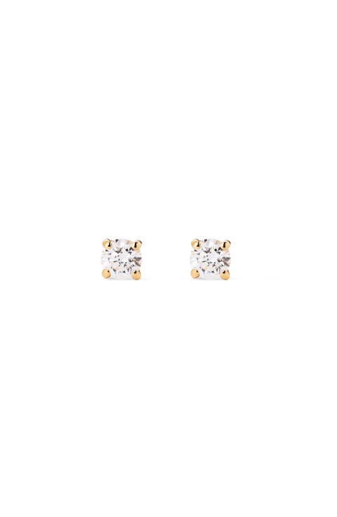 Lab Grown Diamond Earrings - Gold Small Diamond Studs