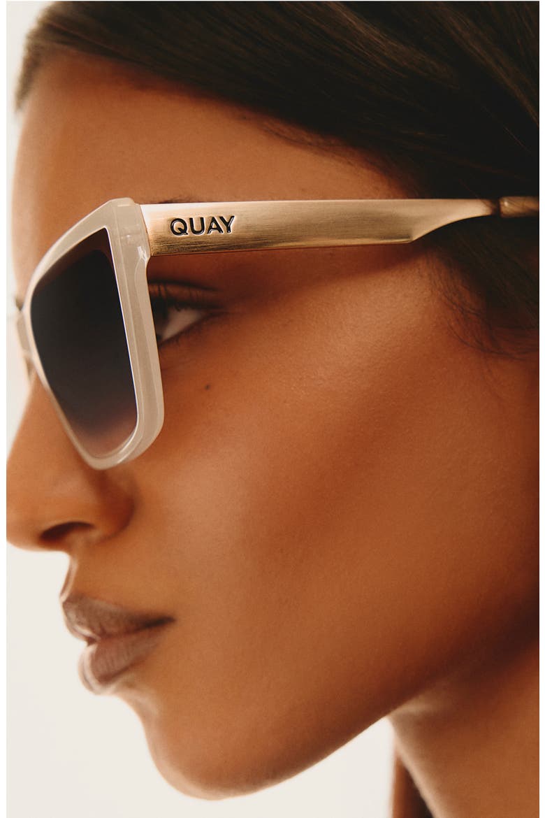 Call The Shots 59mm Cat Eye Sunglasses, Alternate, color, BONE/BRN