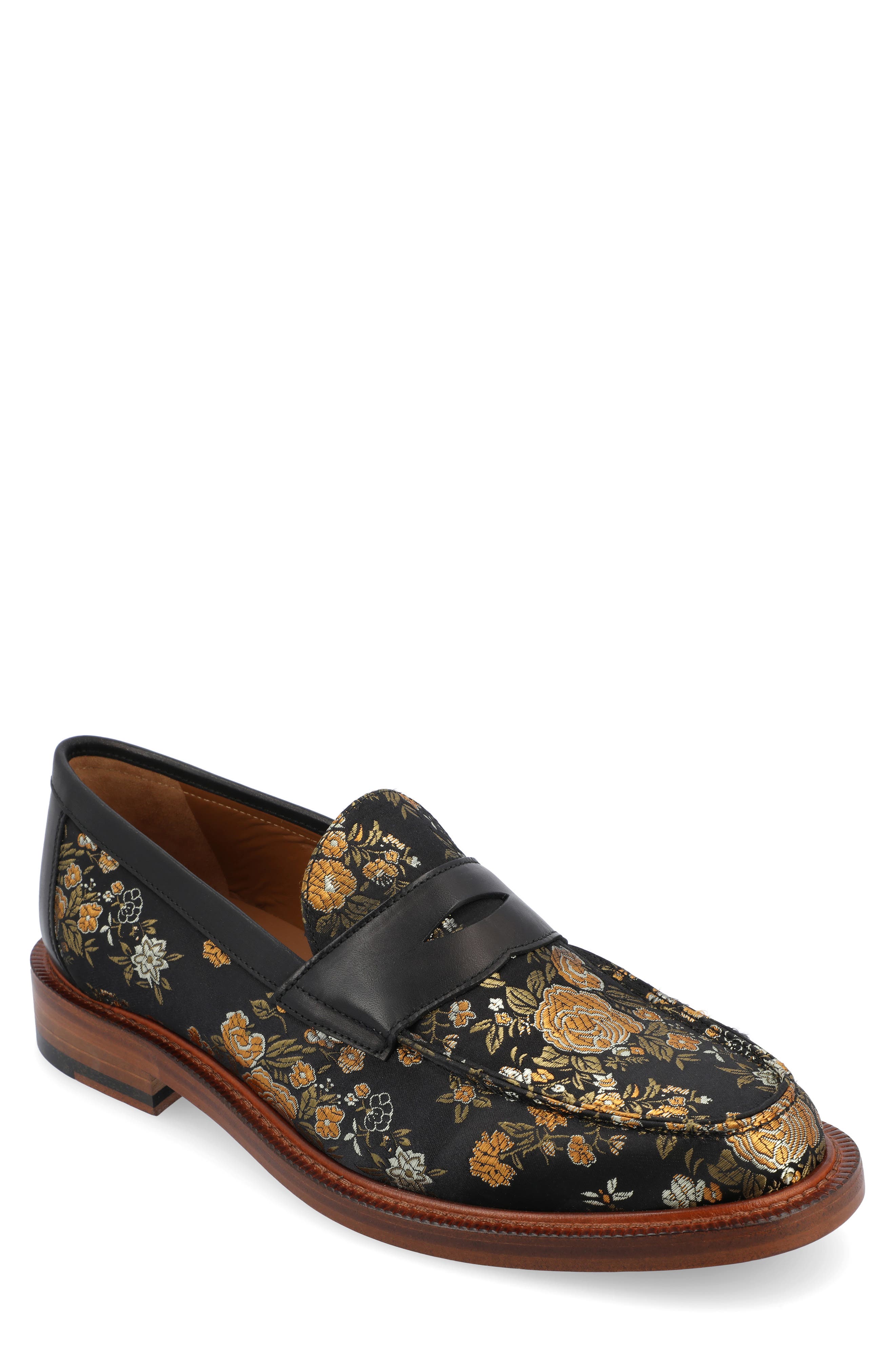TAFT The Fitz Jacquard Penny Loafer, Main, color, 