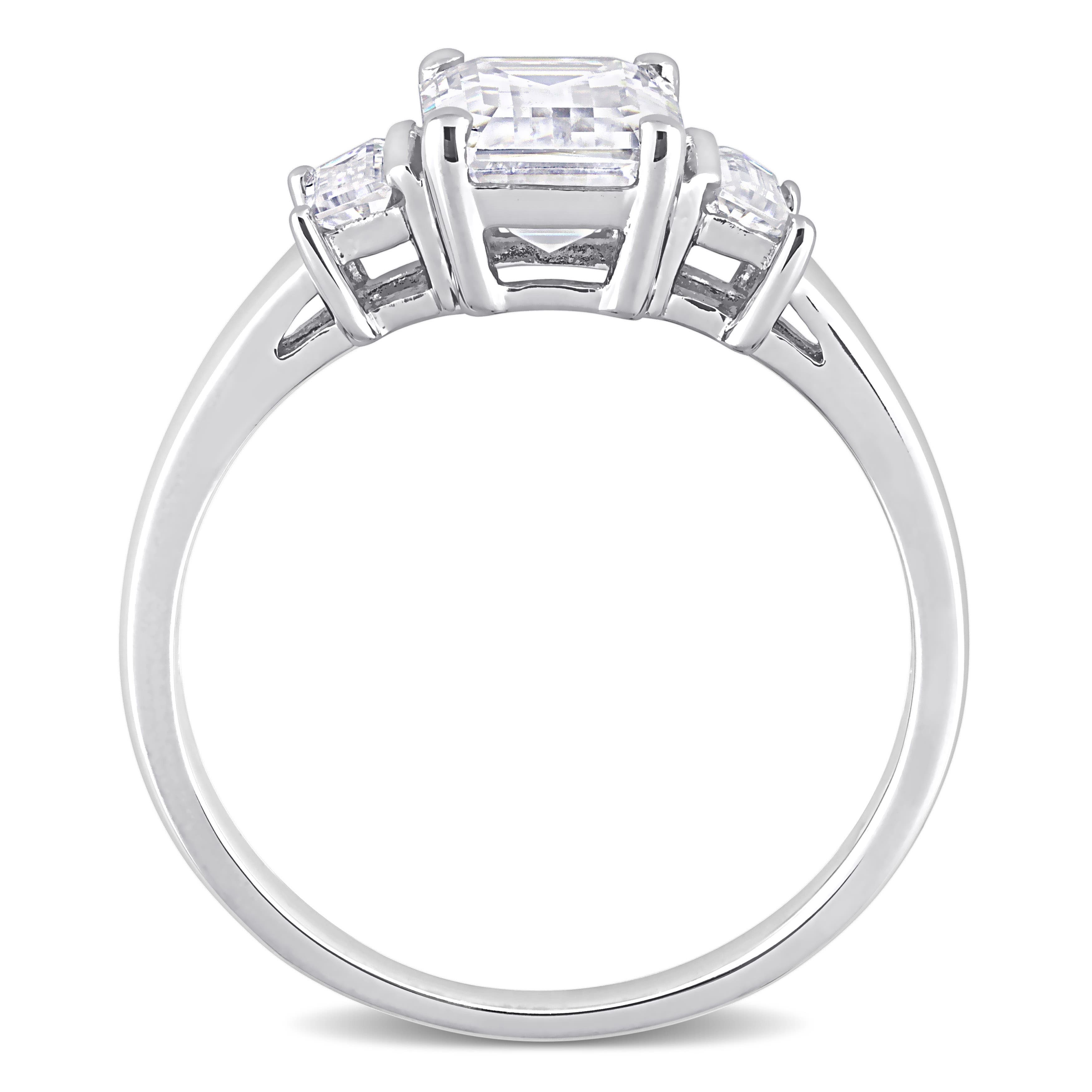 Julianna B. Moissanite Octagon 3-Stone Ring (Women) | Nordstrom