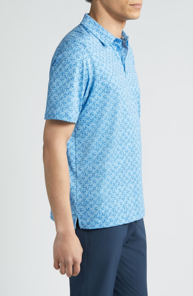 Johnston & Murphy XC4<sup>®</sup> Airplane Print Performance Polo, Alternate, color, Blue