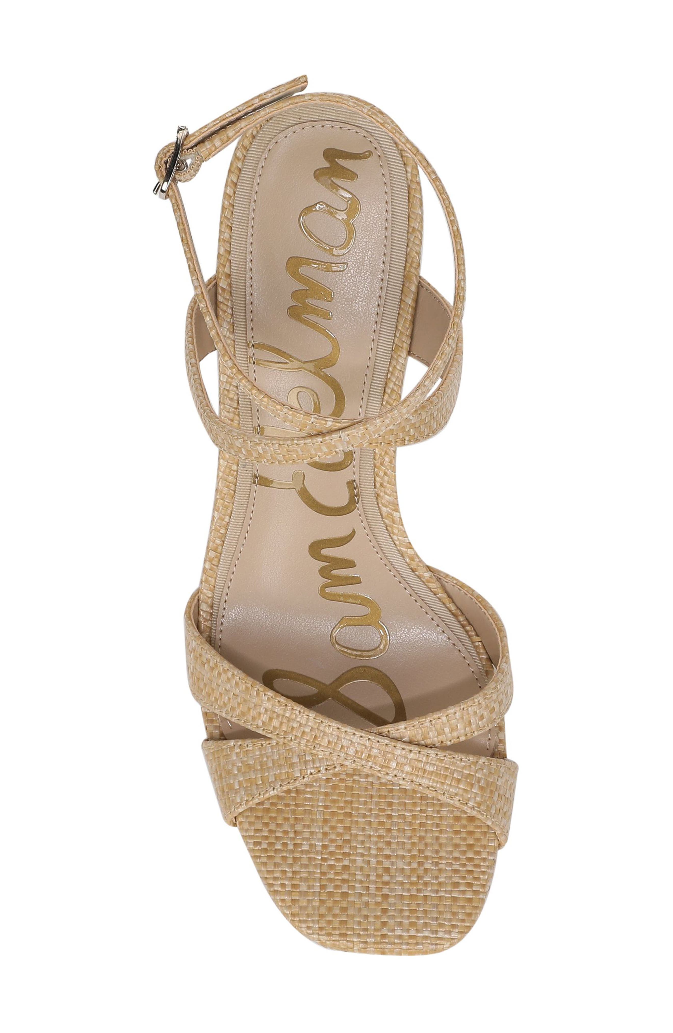 Davi Ankle Strap Wedge Sandal, Alternate, color, BLEACHED BEECHWOOD