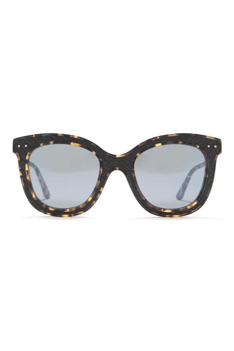 50mm Square Sunglasses, Main, color, SHNY SPOTTED BRN HVNA BLK