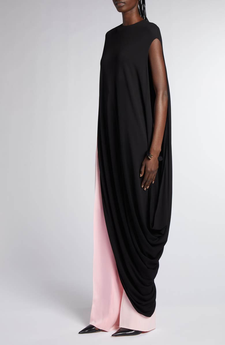 TOM FORD Asymmetrical Crepe Jersey Top, Alternate, color, Black