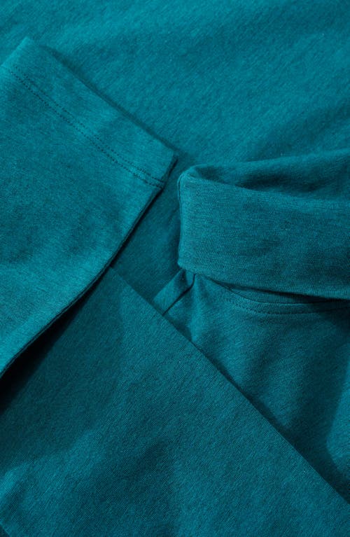 Seasalt Cornwall Landing Turtleneck Stretch Organic Cotton Top In Blue