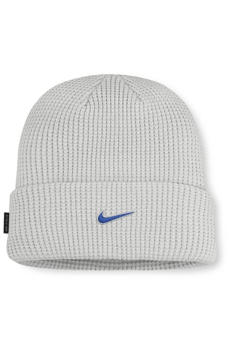 Nike Men Nike Gray Duke Blue Devils 2025 On-Field Utility Cuffed Knit Hat, Alternate, color,