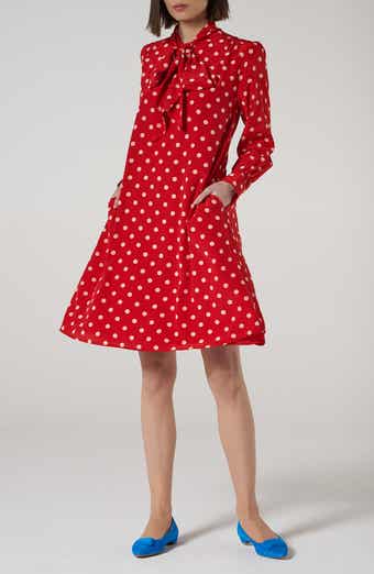 Evia Long Sleeve Silk Dress