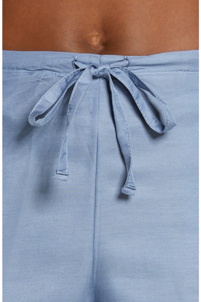 Mia Cotton & Silk Pajamas, Alternate, color, INDIGO