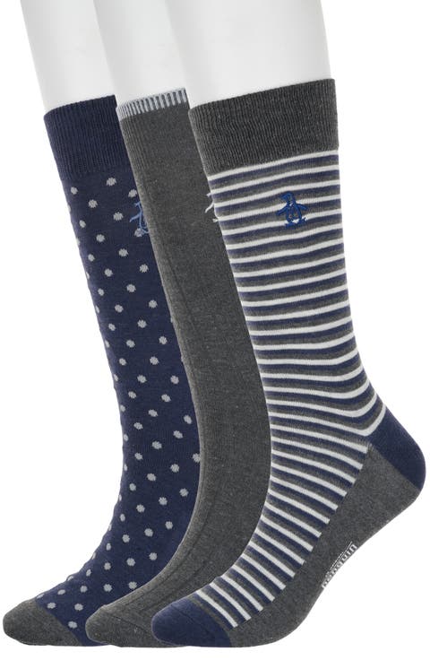 Augustin Stripe Assorted 3-Pack Crew Socks