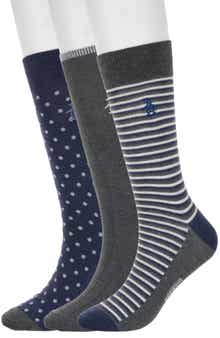 Original Penguin Augustin Stripe Assorted 3-Pack Crew Socks