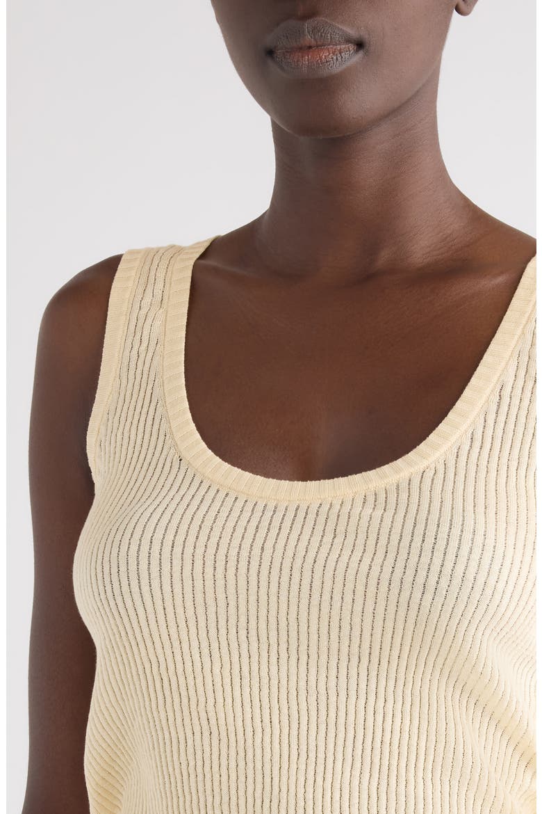 Tova Cotton Rib Tank, Alternate, color, CREAM