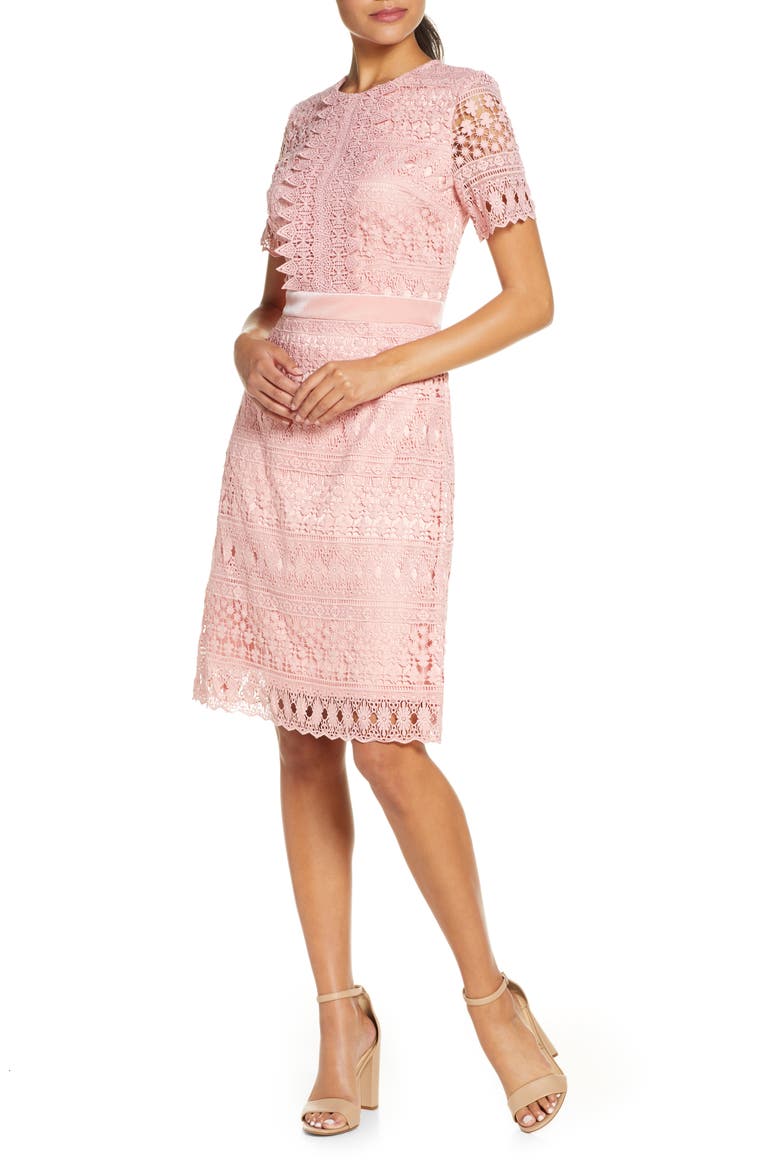 Lace Dress, Main, color, PINK BRIDE