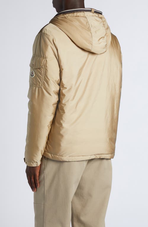 Moncler Evettes Nylon Down Jacket In Sand