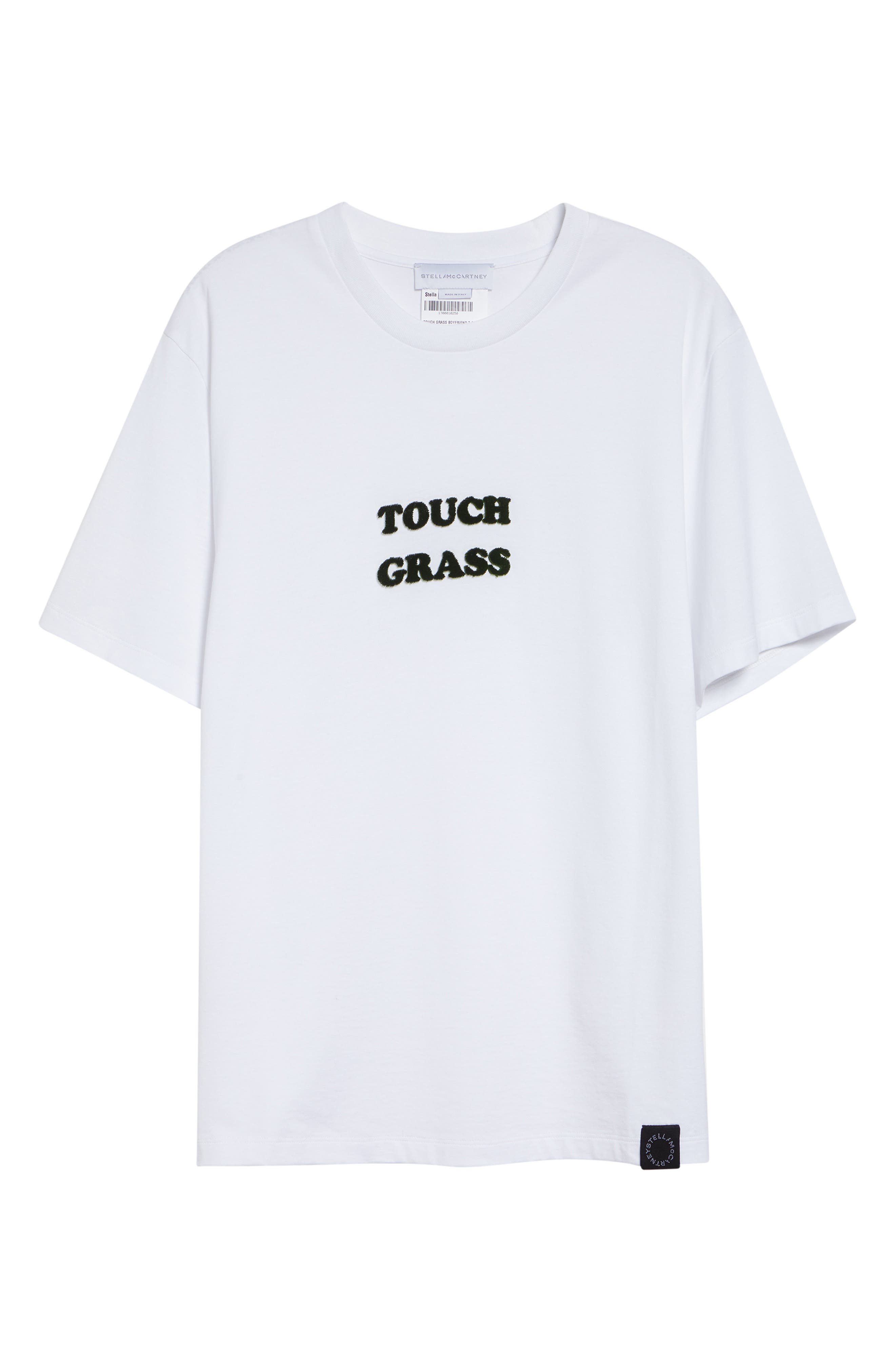 Stella McCartney Touch Grass Organic Cotton Boyfriend T-Shirt
