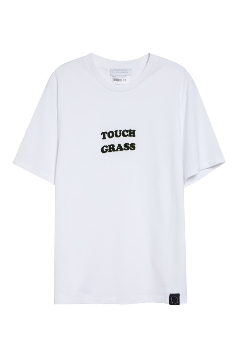Touch Grass Organic Cotton Boyfriend T-Shirt, Alternate, color, PURE WHITE