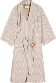 Dries Van Noten Debrasa Chalk Stripe Belted Cargo Dress