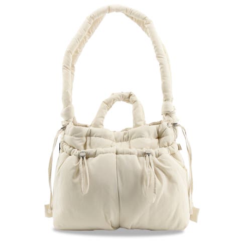 Puffy Convertible Tote with Adjustable Handles