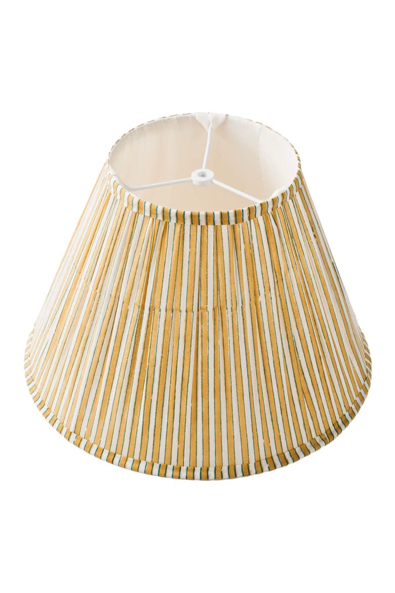 Candystripe Pleated Lamp Shade, Alternate, color, Yellow