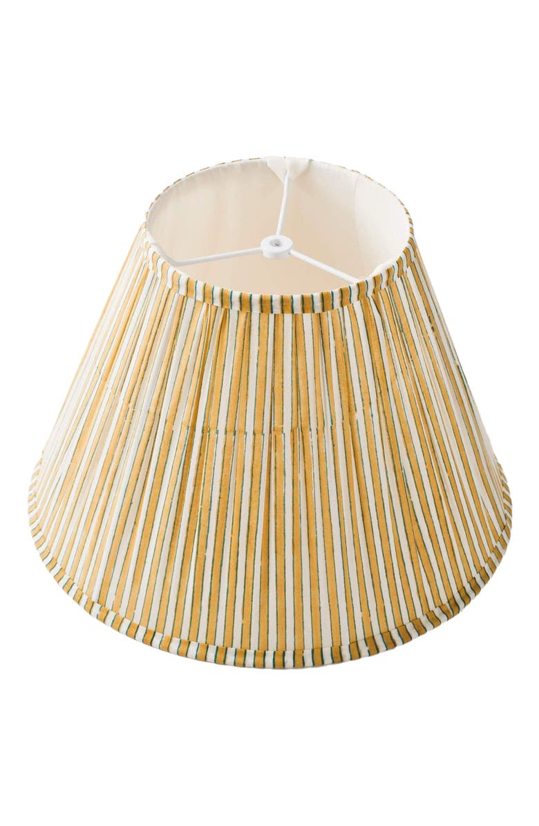 Mela Artisans Candystripe Pleated Lamp Shade, Alternate, color, Yellow