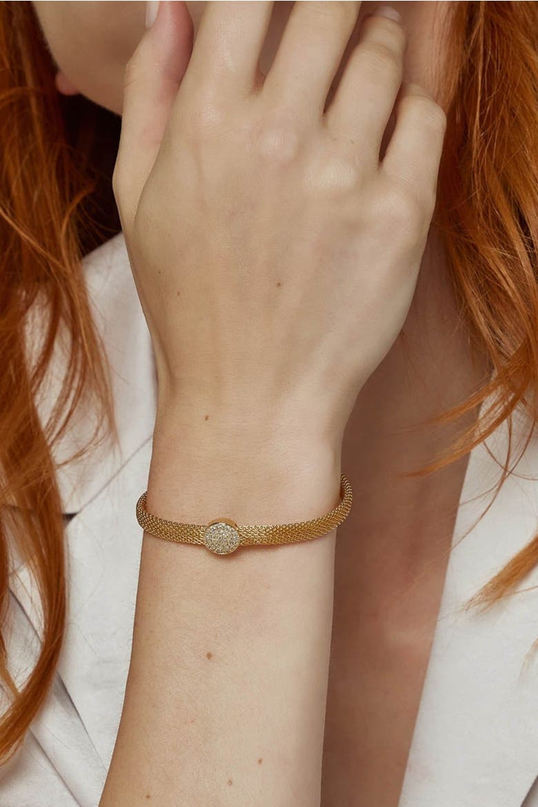 14k Gold Plated Elise Bracelet Dainty Minimalist Everyday Jewelry, Alternate, color, Gold