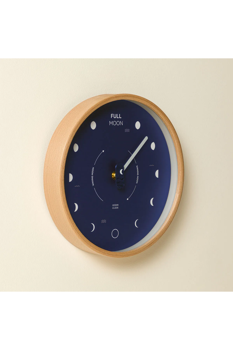 Monthly Moon Phase Clock by Ocean Clock, Alternate, color, Multi