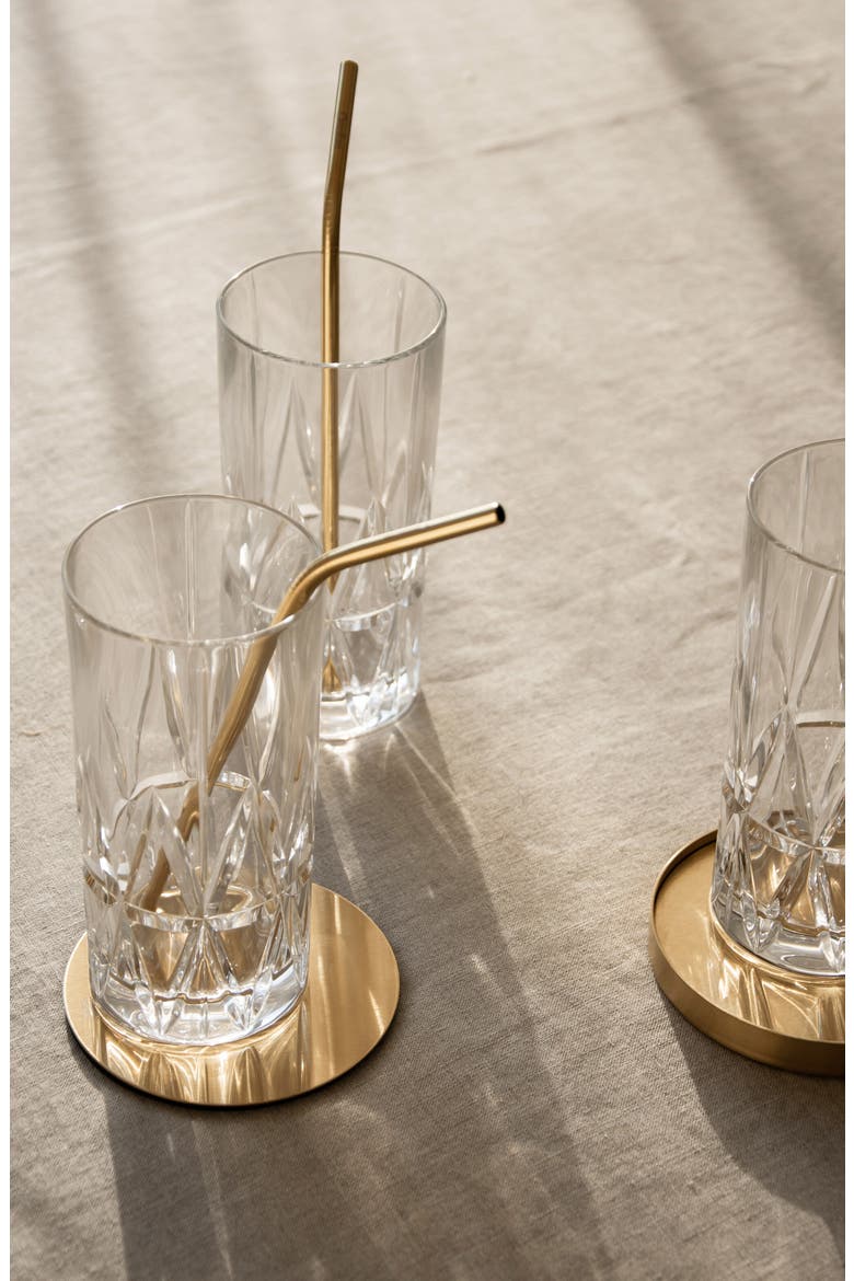 Peak Set of 4 Coasters, Alternate, color, GOLD