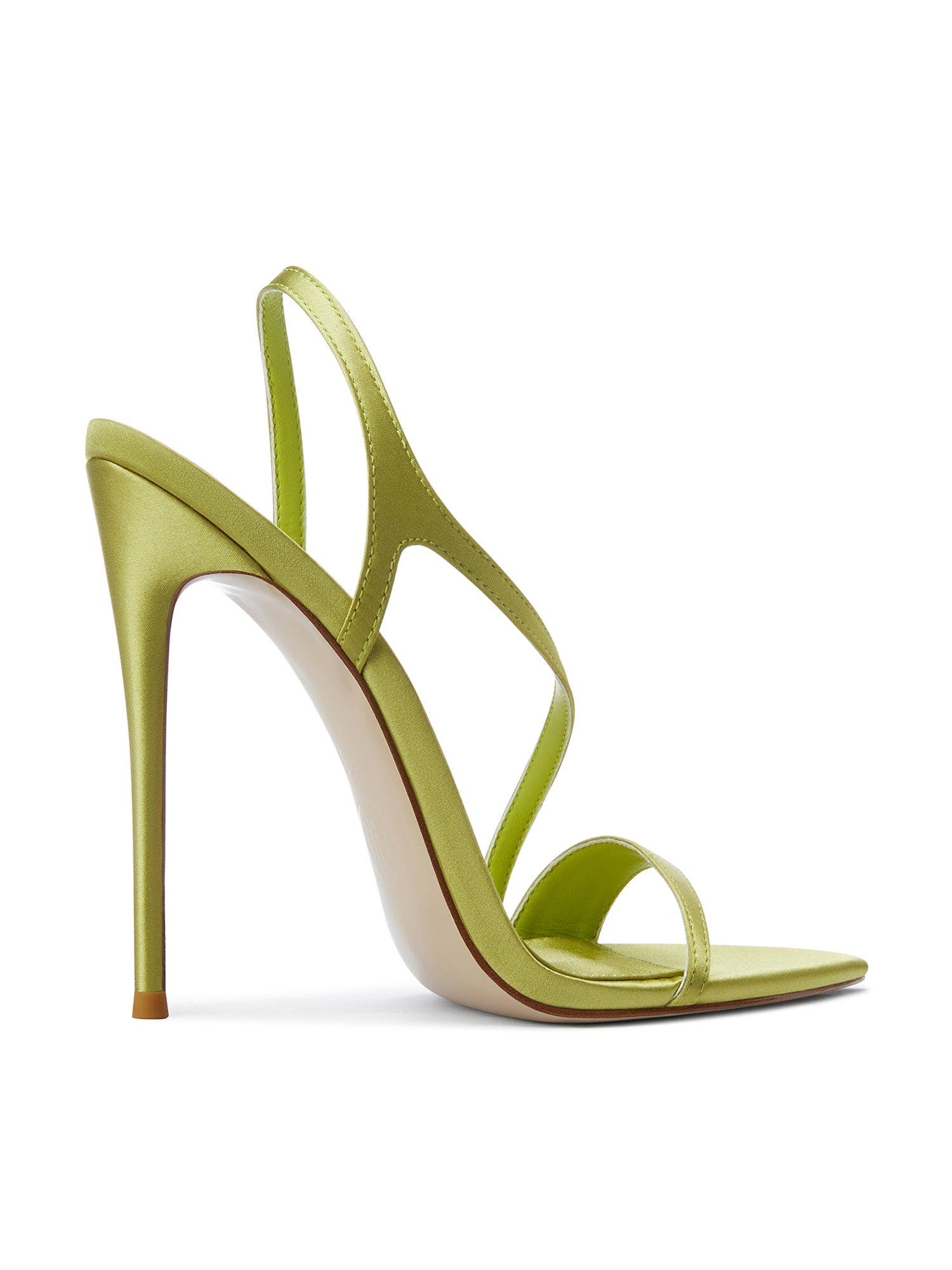 FEMME Vesper Sandal, Alternate, color, Chartreuse Satin