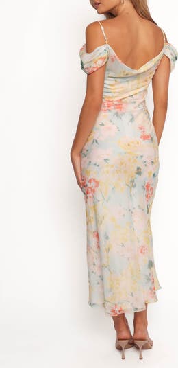 Esther Floral Cold Shoulder Midi Dress