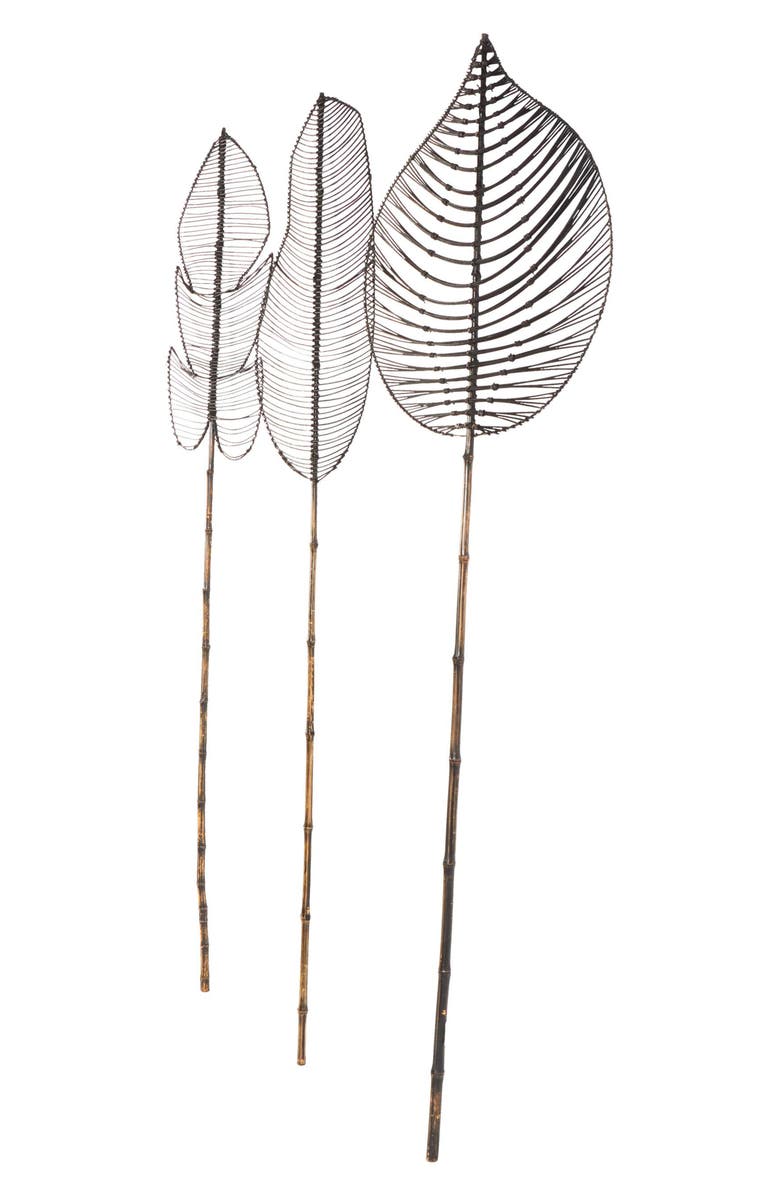 SONOMA SAGE HOME 3-Piece Natural Dried Bamboo Leaf Foliage, Alternate, color, Black