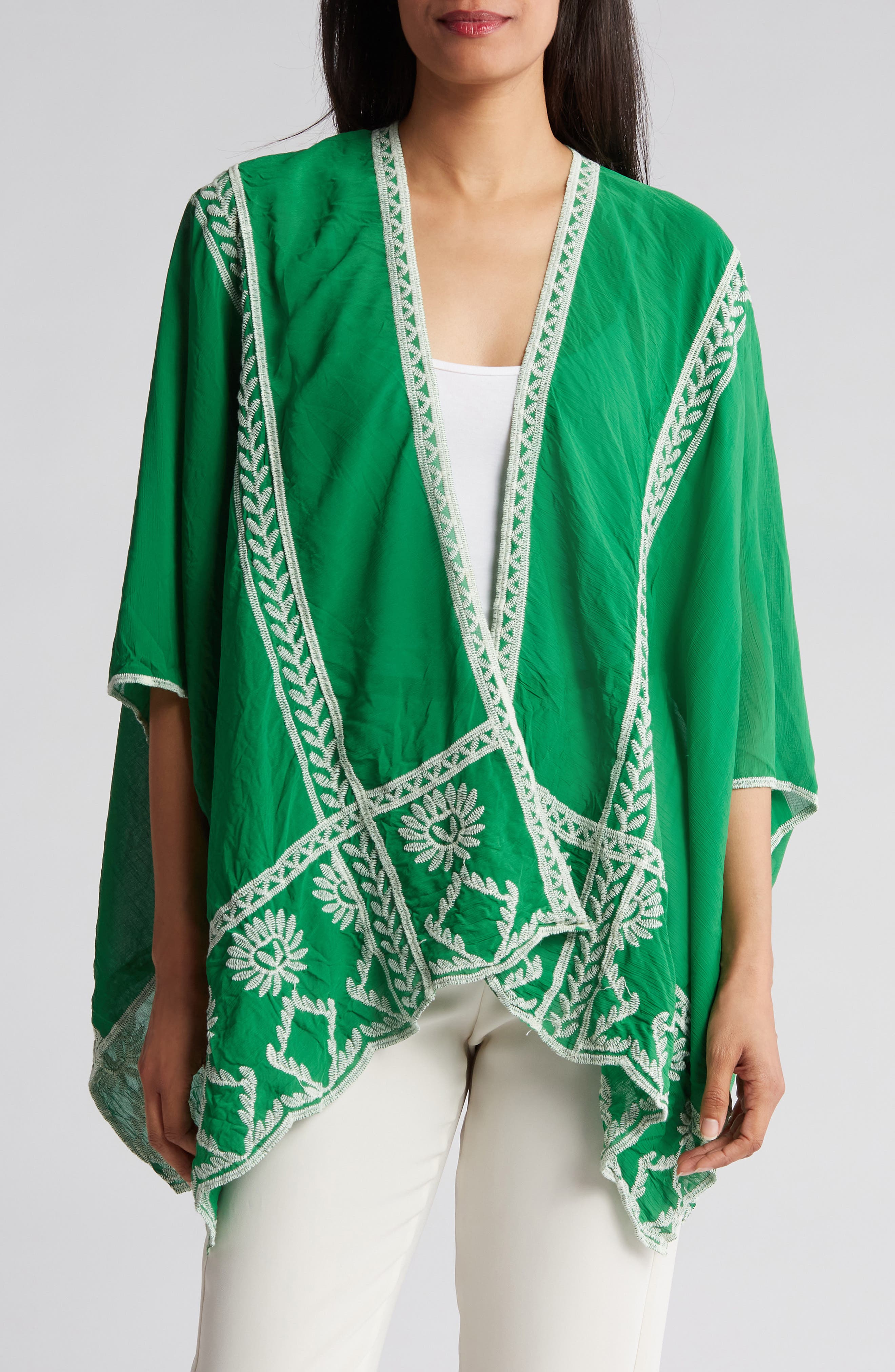 Forgotten Grace Floral Embroidered Topper