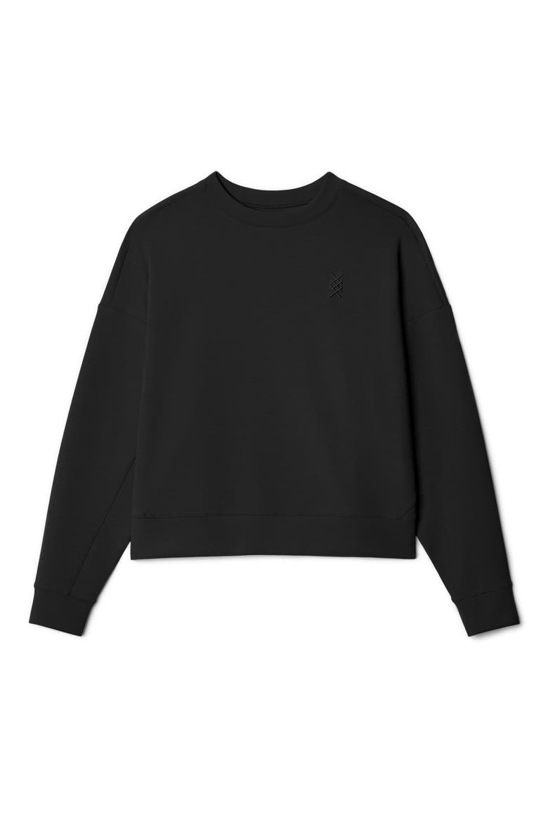 DreamGlow Crewneck Sweatshirt, Alternate, color, BLACK