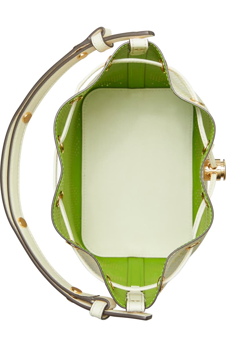Tory Burch T Monogram Perforated Leather Bucket Bag, Alternate, color,