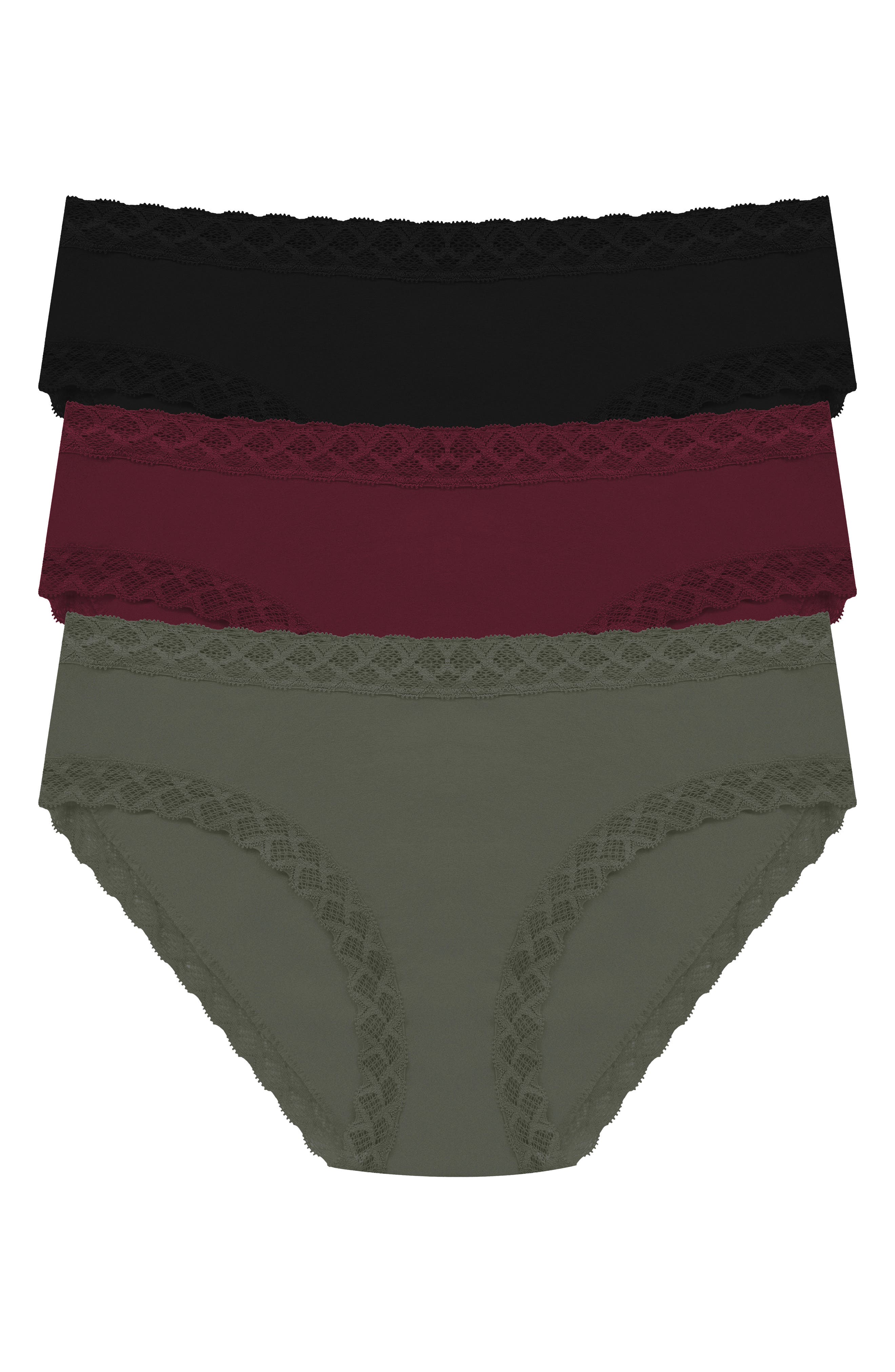 Natori Bliss 3-Pack Cotton Blend Briefs