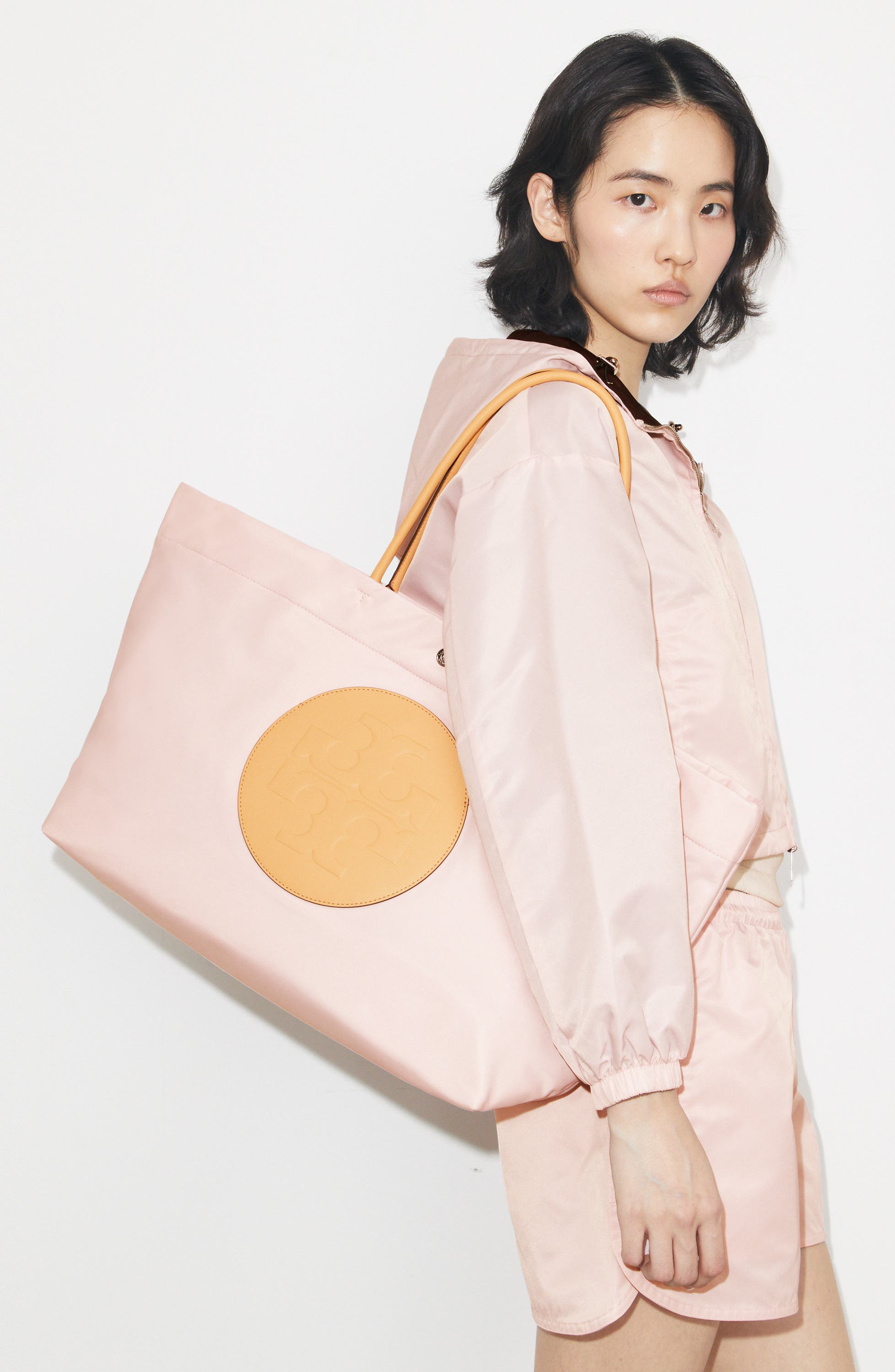 Ella Twist Reversible Tote, Alternate, color, ROSE MIST