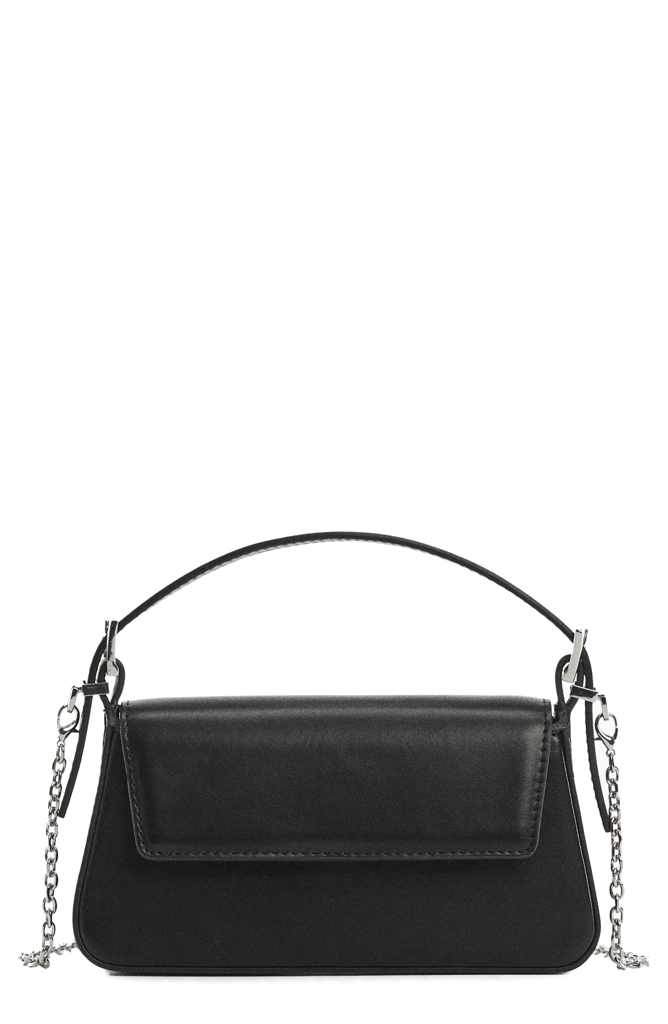 MANGO Faux Leather Top Handle Bag, Main, color, 