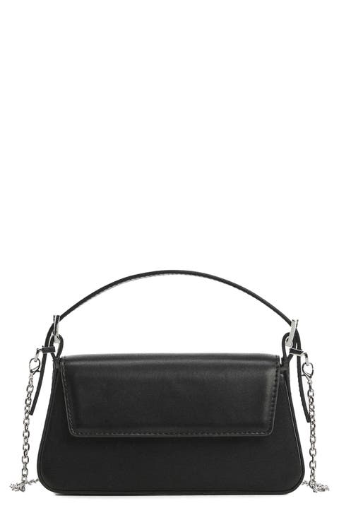 Faux Leather Top Handle Bag
