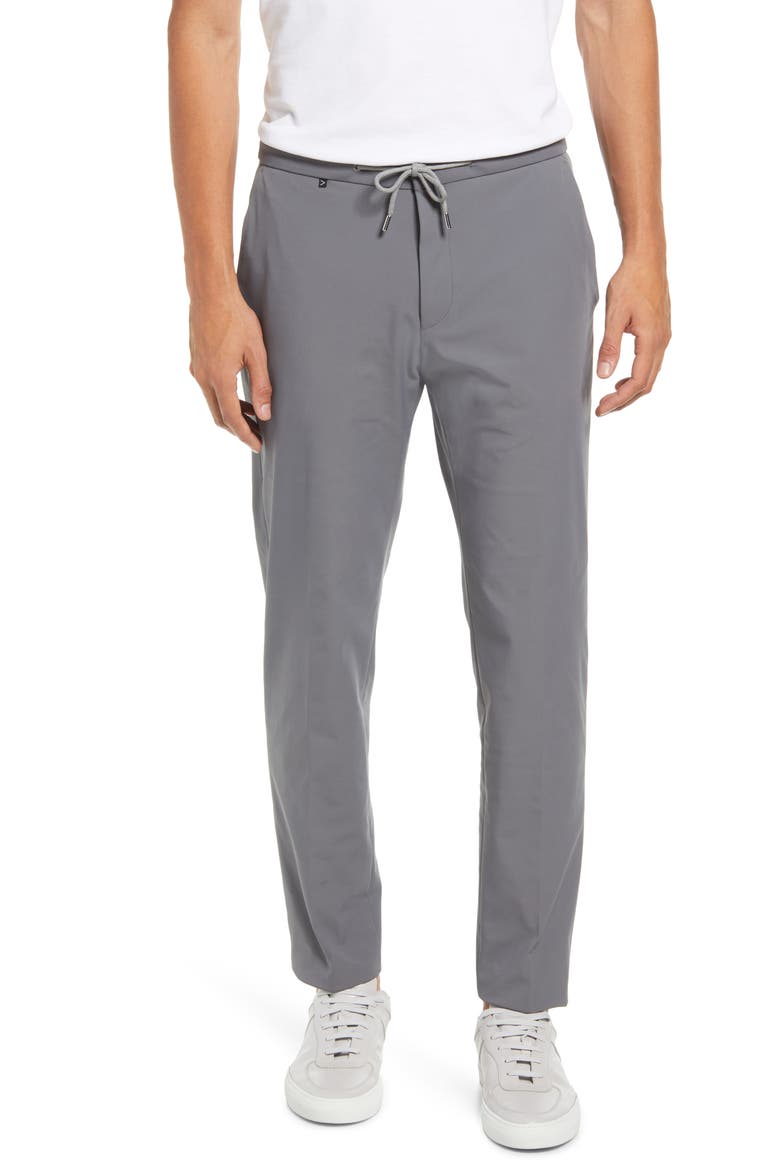 Genius Drawstring Dress Pants, Main, color, DARK GREY