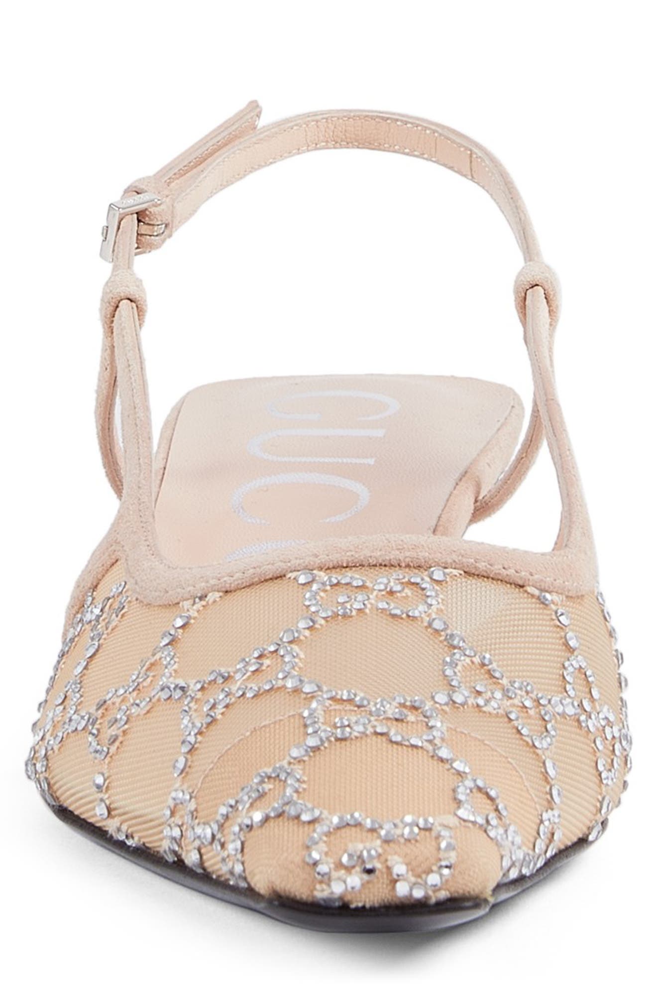 Gucci Tom GG Crystal Slingback Pump, Alternate, color, 