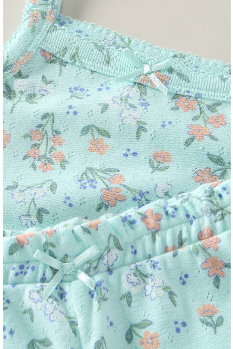 Tank Bodysuit & Shorts Set, Alternate, color, TEAL DELIGHT SUGAR FLORAL