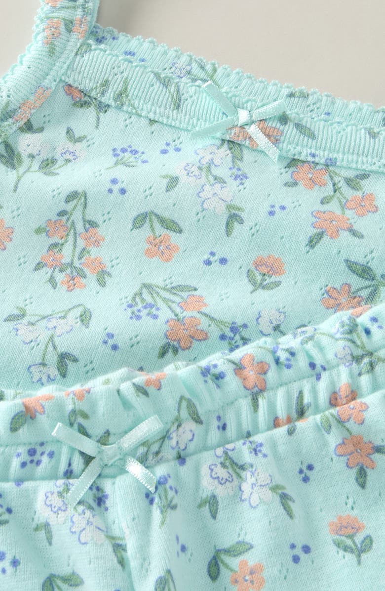 Nordstrom Tank Bodysuit & Shorts Set, Alternate, color, Teal Delight Sugar Floral