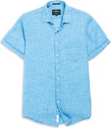 Rodd & Gunn Palm Beach Sports Fit Short Sleeve Linen Button-Up Shirt