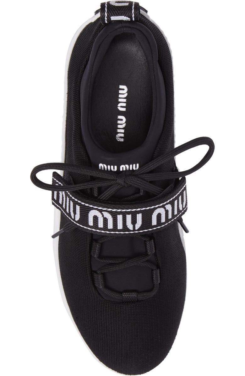 Miu Miu Logo Strap Platform Sneaker, Alternate, color,