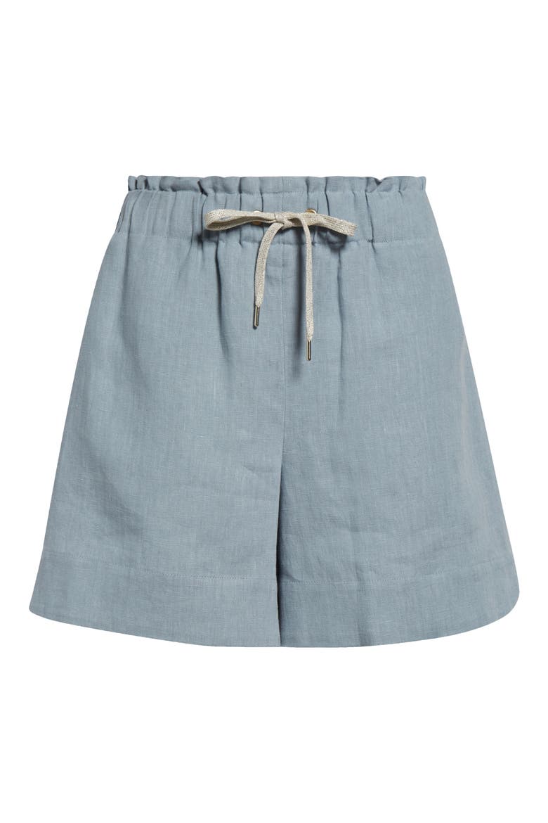 Drawstring Linen Shorts, Alternate, color, DUST